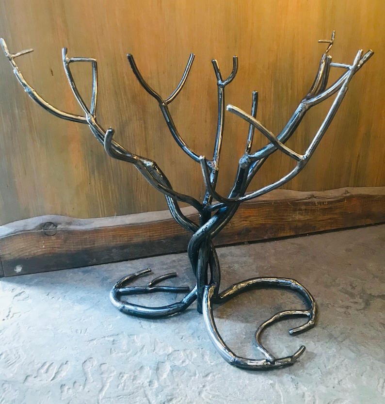 Forged Iron Woodland Tree Branch Accent Table Base Metal End Ireland Forged Iron Woodland Tree Branch Accent, Tree Branch Table Base