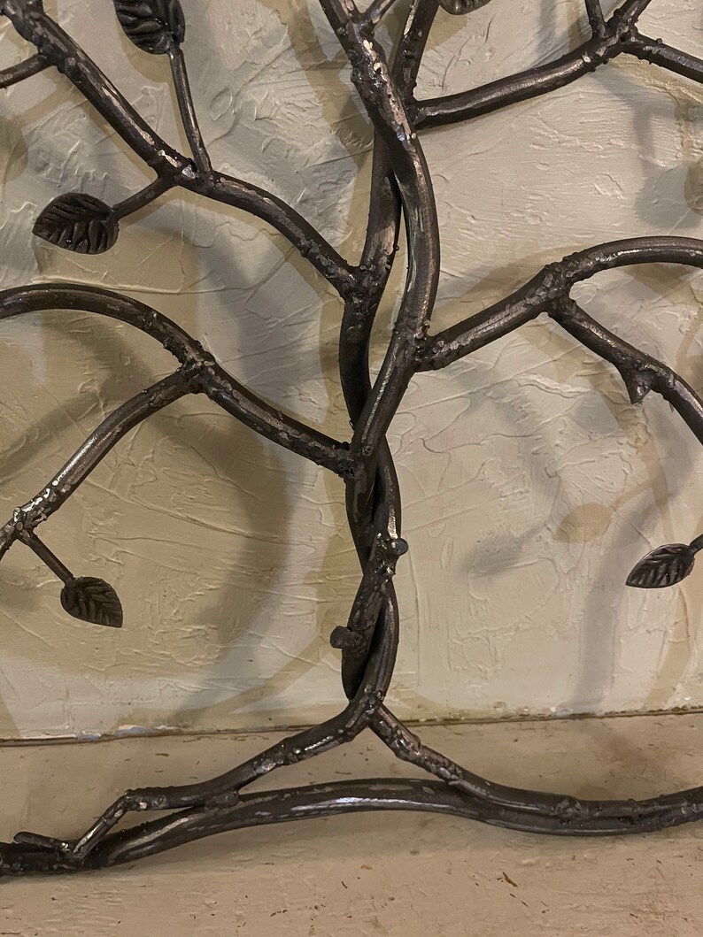 Iron Forest Tree Garden Gate Metal Wall Art Rustic Etsy