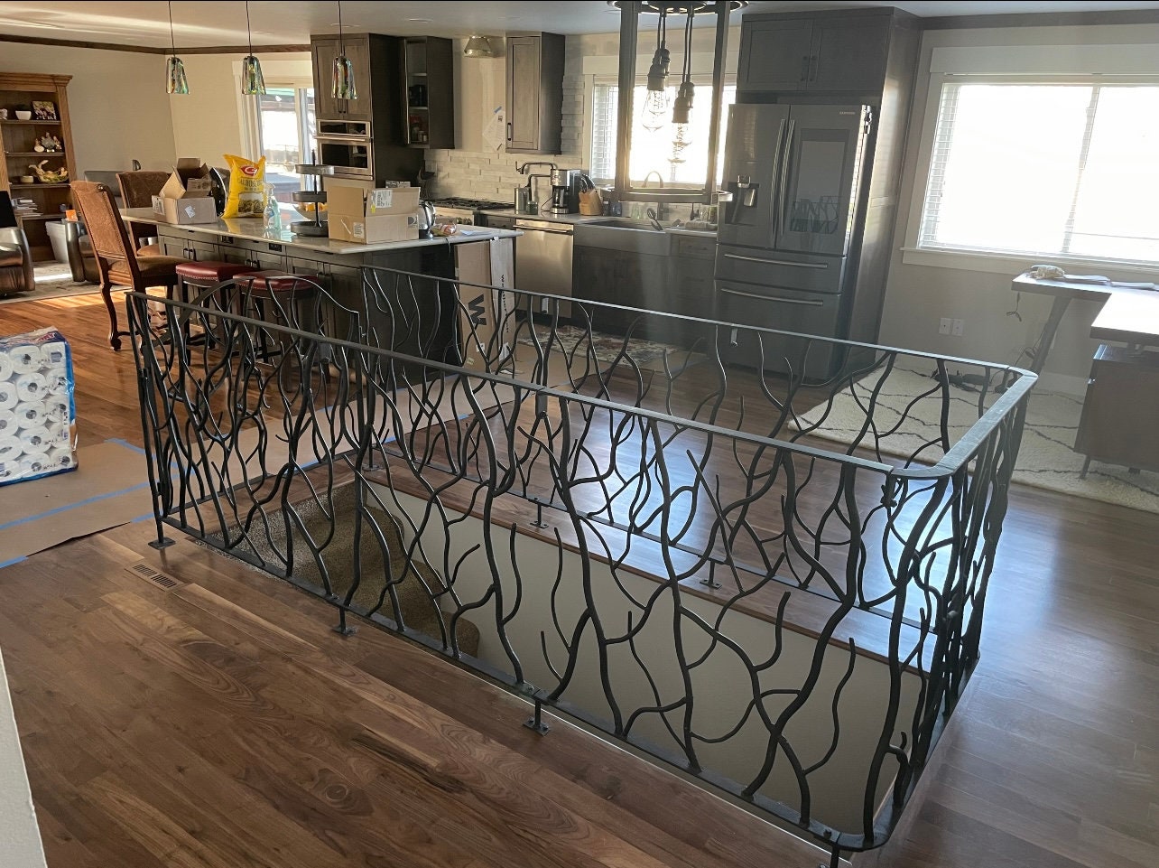 Forged Iron Rustic Branch Railing Sold by Linear Ft Stair - Etsy Canada