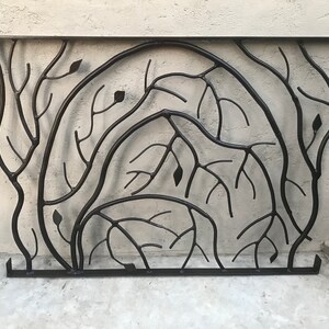 Forged Iron Elegant Branch and Leaves Stair Railings, Custom Metal ...