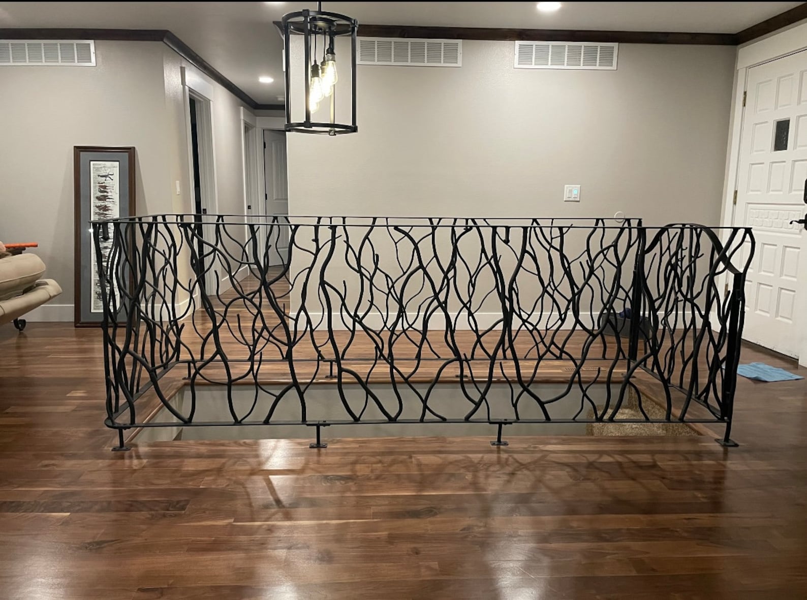 Forged Iron Rustic Branch Railing Sold by Linear Ft, Stair Railing ...