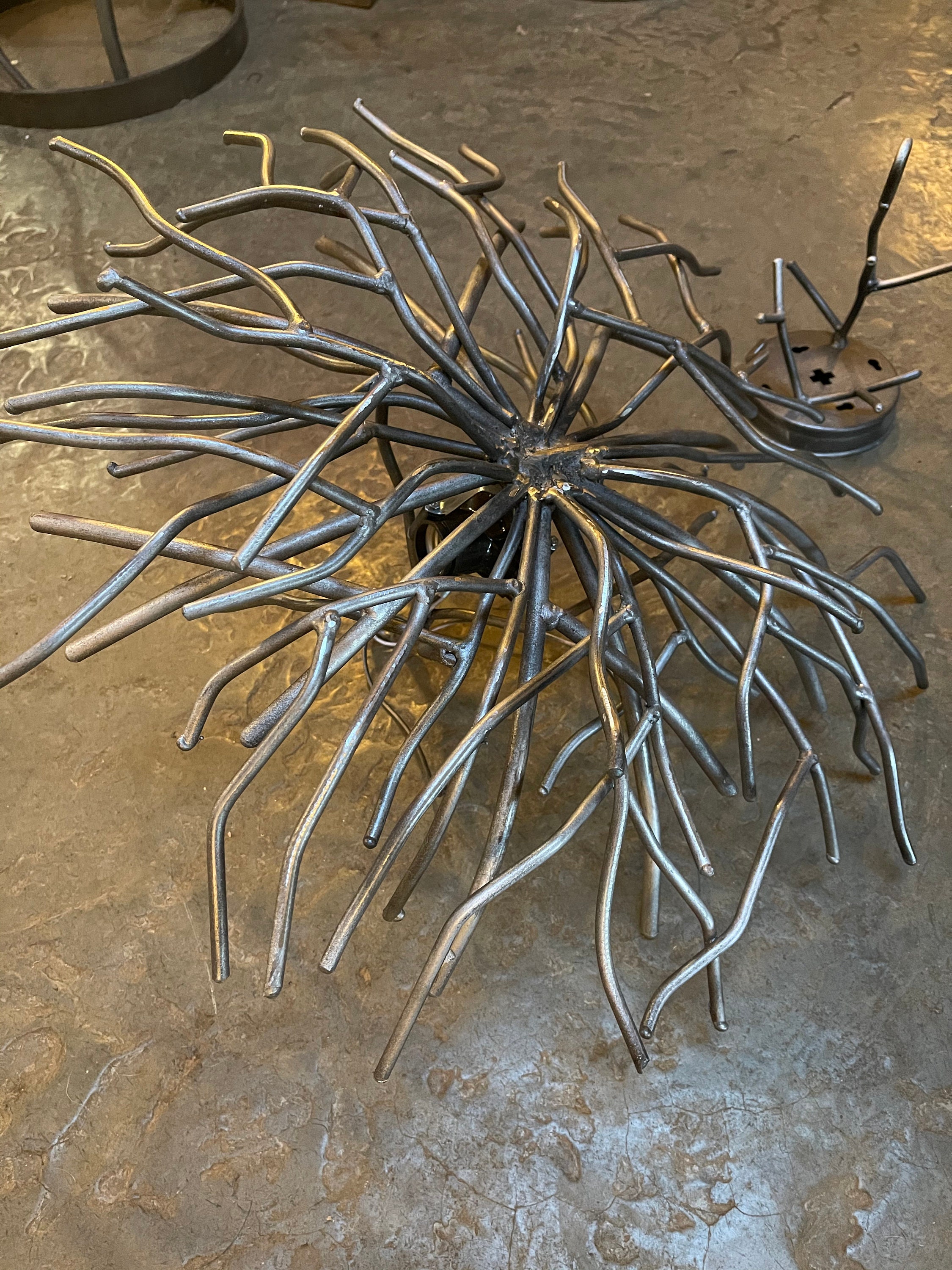 Steel Bird Nest Light Natural Organic Forest Etsy