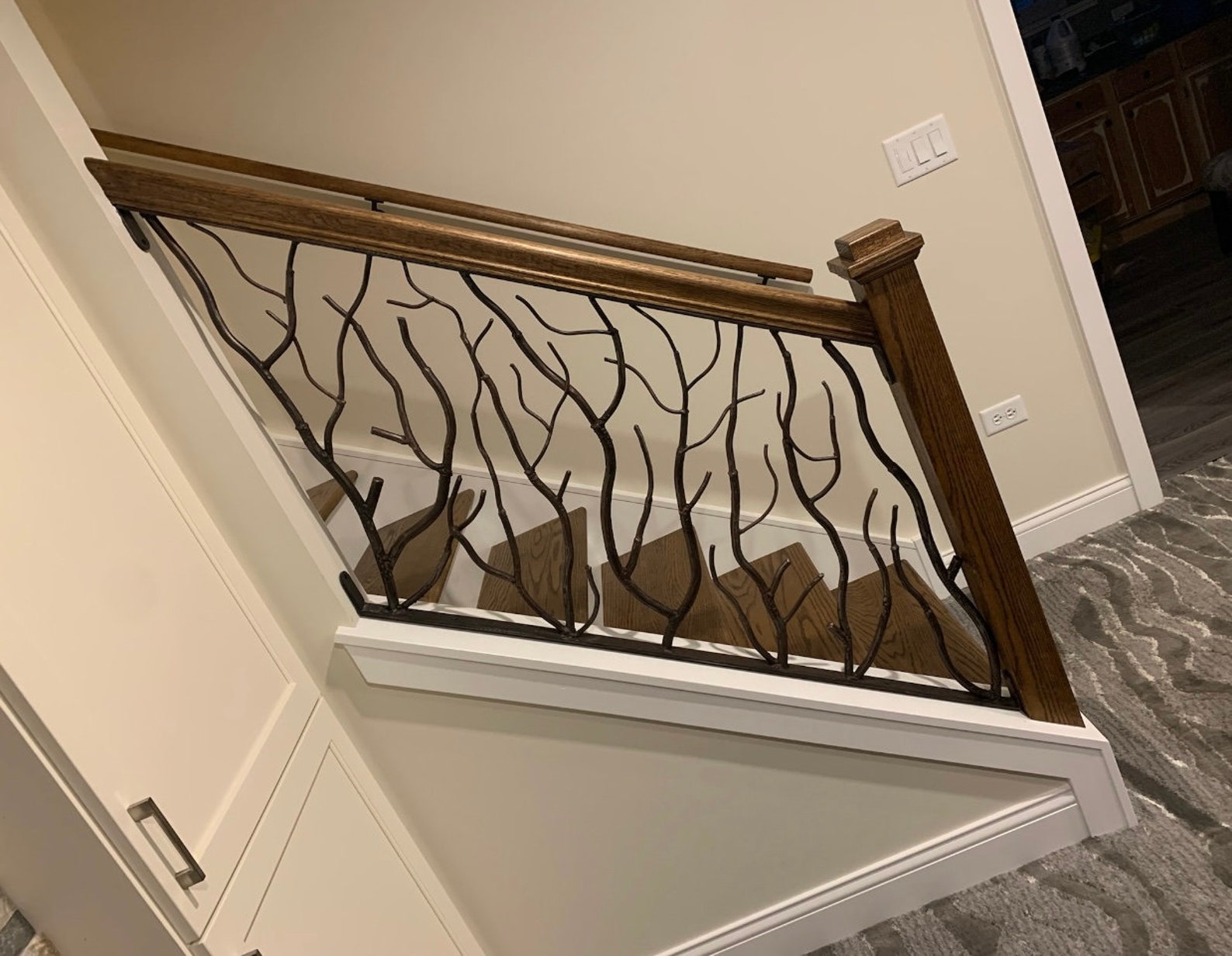Forged Iron Rustic Branch Railing Sold by Linear Ft, Stair Railing ...
