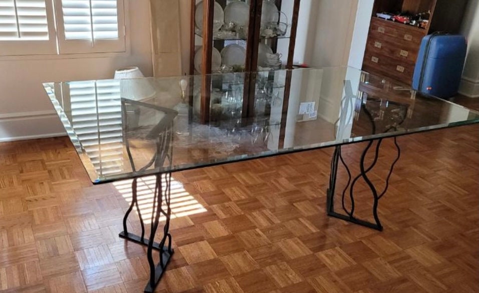 Iron Dining Branch Table Trestle Bases Metal Table Etsy