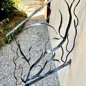 Forged Iron Seaweed Coral Ocean Stair Railing, Coastal Design Railing ...