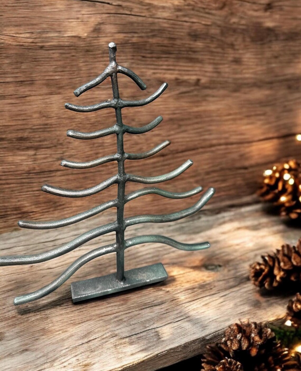 Forged Iron Tree, Metal Tree Decor, Holiday Tree, Rustic Tannenbaum ...