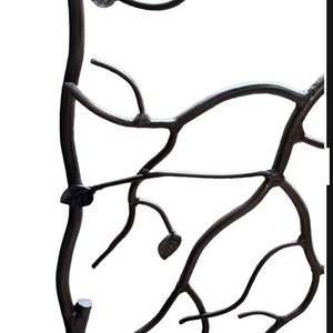 Forged Iron Twisted Tree Stair Railing, Custom Metal Railing, Rustic ...