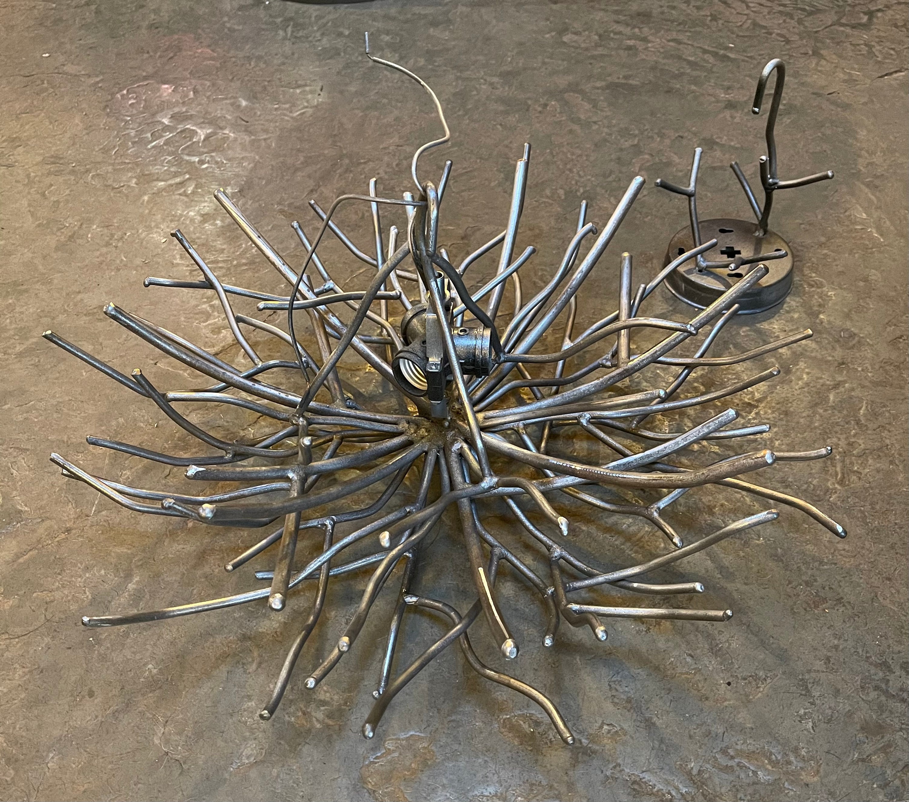 Steel Bird Nest Light Natural Organic Forest Etsy