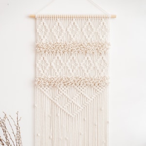 MOTIF en macramé - PDF écrit et guide sur les nœuds, DIY mural en macramé, Téléchargement numérique, Tutoriel