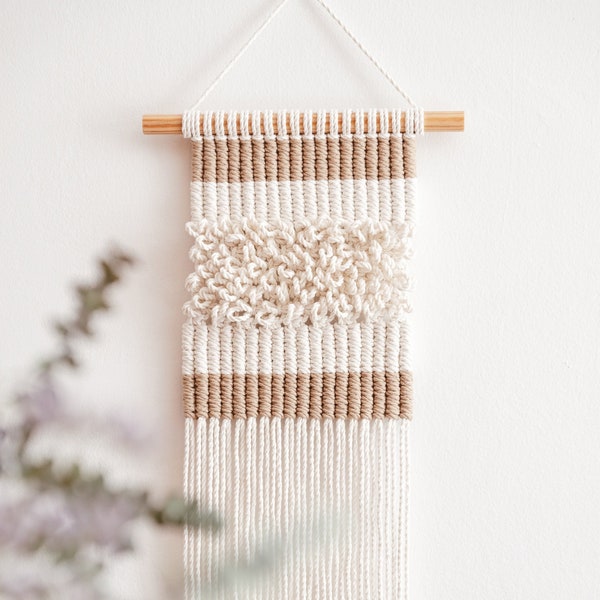 Macrame Wall Hanging, Fiber Art, Natural Home Decor, Wall Tapestry, Minimalistic Decoration