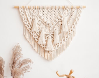 Macrame PATTERN - Written PDF and Knot Guide, Diy macrame wall hanging, Digital download, How to tutorial