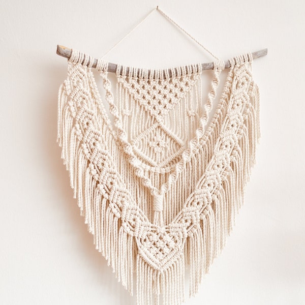 Macrame PATTERN - Written PDF and Knot Guide, Diy macrame wall hanging, Digital download, How to tutorial