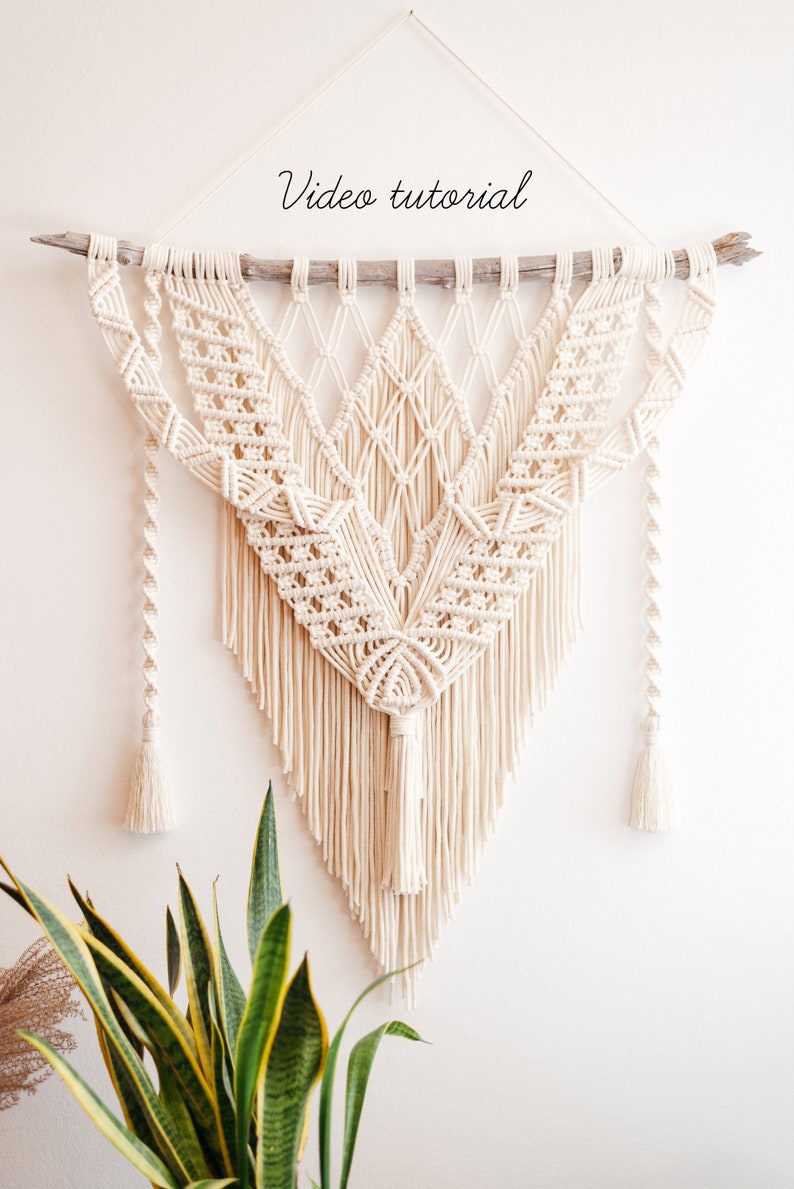 Macrame Wall Hanging VIDEO TUTORIAL Macrame Pattern Diy Etsy.de