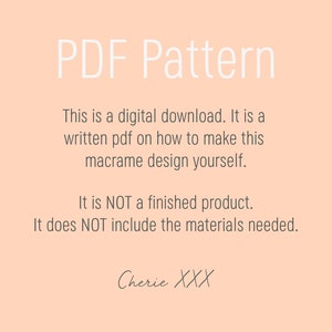 Macrame PATTERN Written PDF and Knot Guide, Diy macrame wall hanging, Digital download, How to tutorial image 2