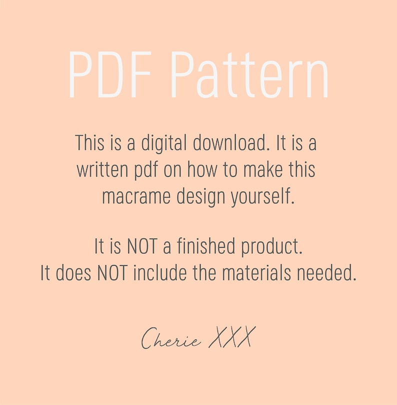 Macrame PATTERN Written PDF and Knot Guide, Diy macrame wall hanging, Digital download, How to tutorial image 2