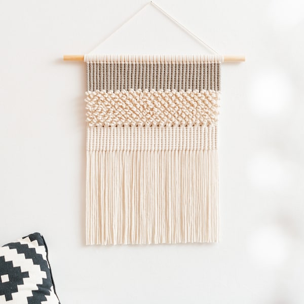 Macrame Wall Hanging, Modern Wall Tapestry, Woven Macrame Wall Decor