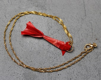 Origami necklace Koi Gold, various patterns