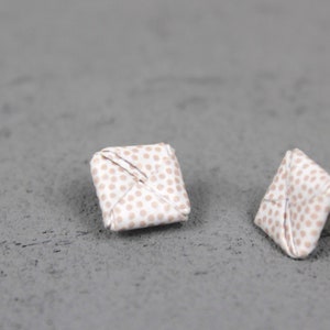 Origami-Ohrstecker Quadrat, Punkte, Polka dots Bild 7