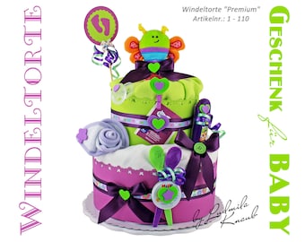 Diaper cake > gift for birth Baptism Baby shower