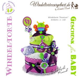 neutral diaper cake &gt; gift baby birth baptism
