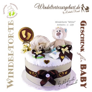 Diaper cake &gt; gift for birth Baptism Baby shower