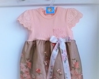 Babykleid Taufkleid Strickkleid Festkleid Mädchen Baby Taufe Kleid gestrickt SET 