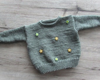Merino wool baby sweater