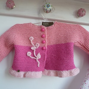 Babystrickjacke Gr.62-68-74 Merinowolle Bild 1