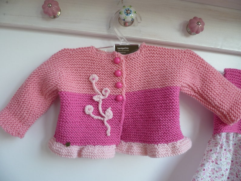 Babystrickjacke Gr.62-68-74 Merinowolle Bild 1