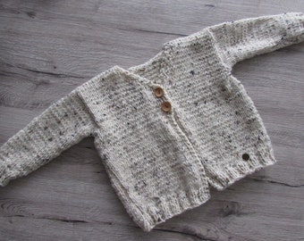 Baby cardigan size 56-62-68 merino wool