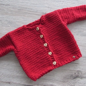 Babystrickjacke gr 56-62 68-74 Merinowolle Bild 1