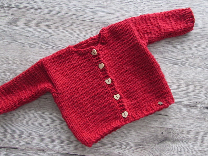 Babystrickjacke gr 56-62 68-74 Merinowolle Bild 1