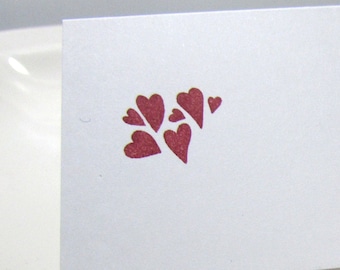 Mini-Stempel "Herzen", kleiner Stempel mit Herzen, Herzchen Stempel, Mitgebsel Kindergeburtstag, Hintergrund stempel, Adventskalender füllen