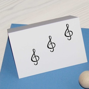 Mini stempel Opmerking sleutel, stempel met opmerking sleutel, kleine houten stempel aan het begin van de school, muziek stempel, vulling Advent kalender, muziek
