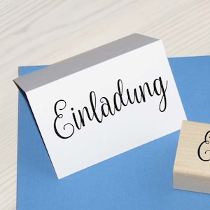 Stempel "Einladung" Schreibschrift 66 x 27 mm