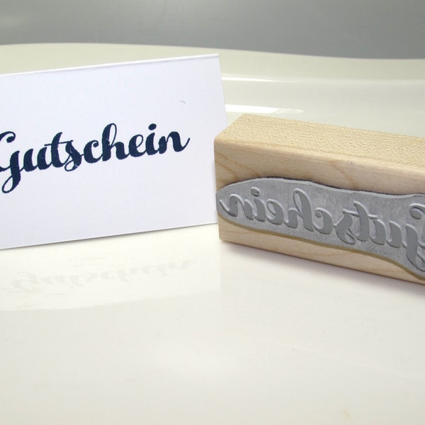 Stempel mit Text "Gutschein"