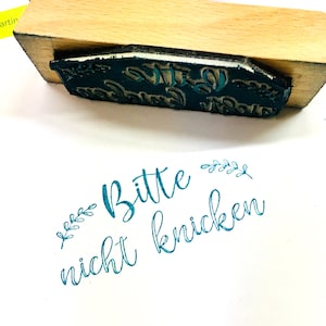 Stempel "Bitte nicht knicken"