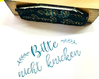 Stempel "Bitte nicht knicken"