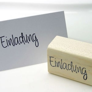 Stempel "Einladung" 4cm oder 6 cm