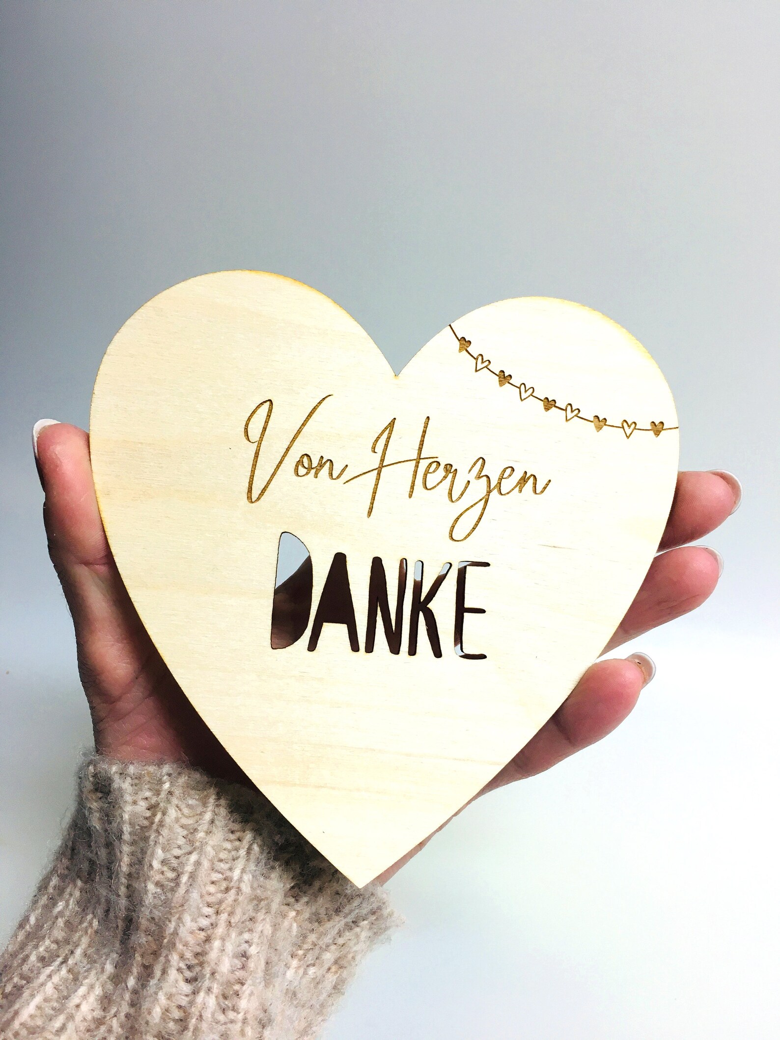 DANKE Schild Herz einfach mal Danke sagen mit | Etsy
