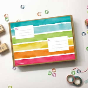 5 Etiqueta del paquete "Rainbow" DIN A4 o DIN A5/A6