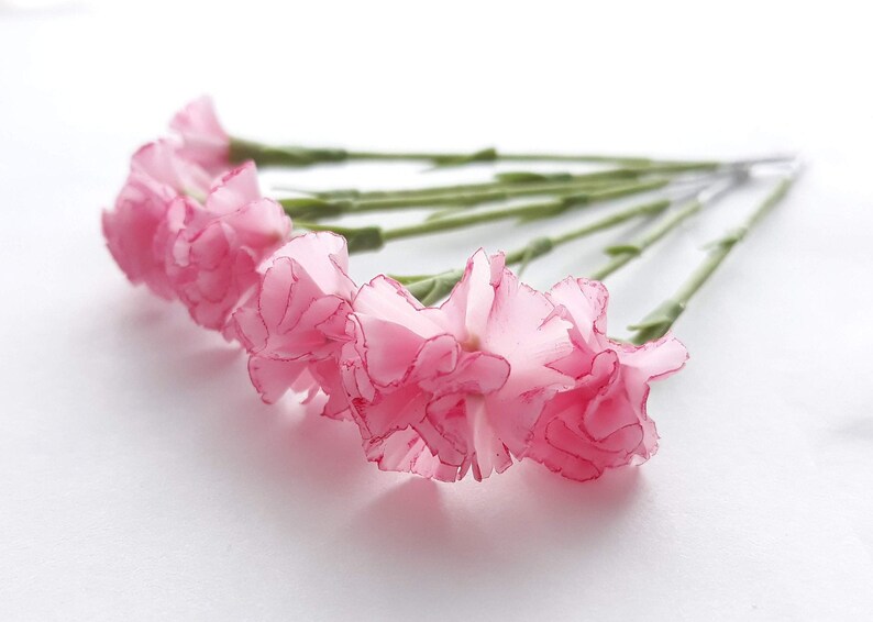 Carnations Flowersset of Carnations floral Stemartificial Etsy
