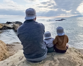 Cap Set mit Aufschrift | personalisiertes Cap | Stickerei | Vatertag | Geschenk | Papa | Dad | Son