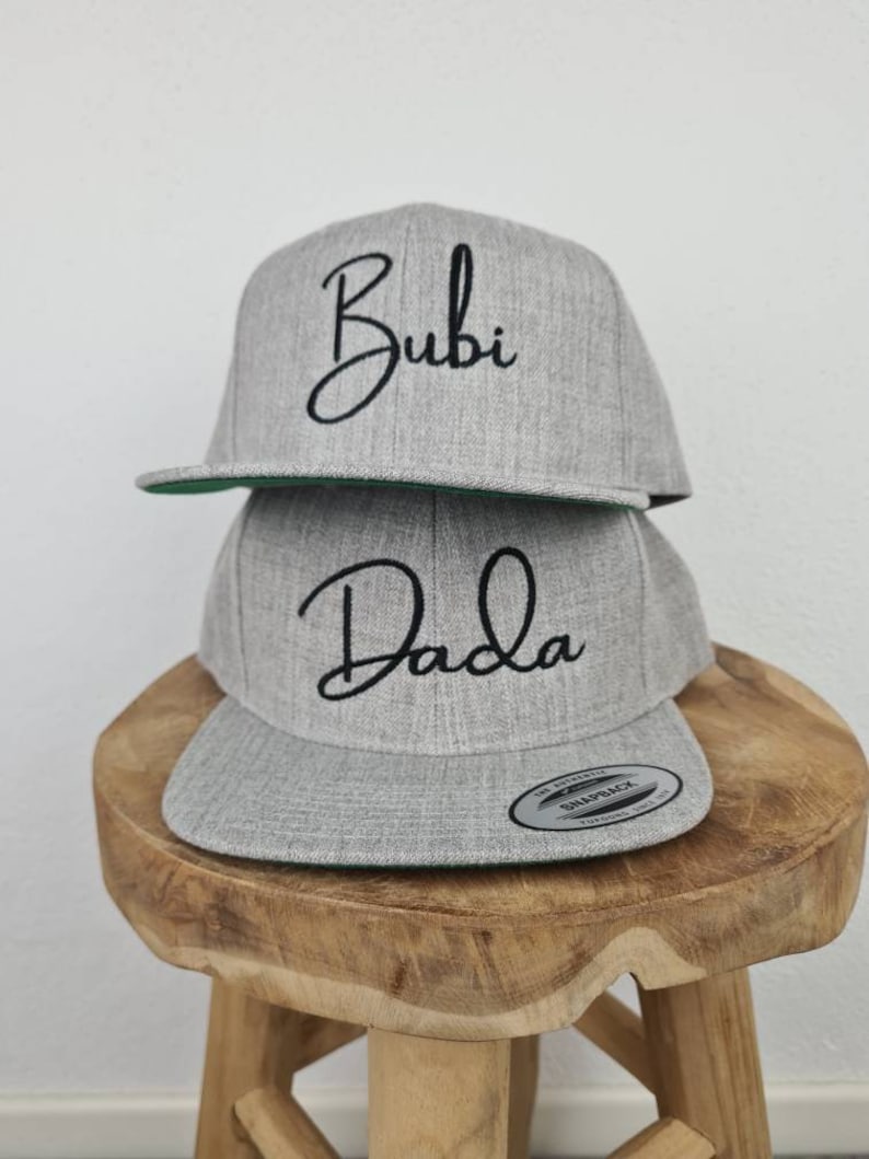 Cap mit Aufschrift personalisiertes Cap Stickerei Vatertag Geschenk Papa Dad Son Bild 6