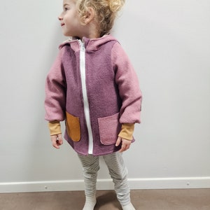 Veste de promenade licorne Licorne pas licorne Veste de blocage de couleur Veste bouillie en laine Veste enfant 74 140 image 3