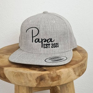 Cap Set mit Aufschrift personalisiertes Cap Stickerei Vatertag Geschenk Papa Dad Son Bild 8