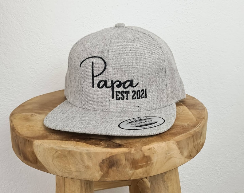 Cap Set mit Aufschrift personalisiertes Cap Stickerei Vatertag Geschenk Papa Dad Son Bild 8