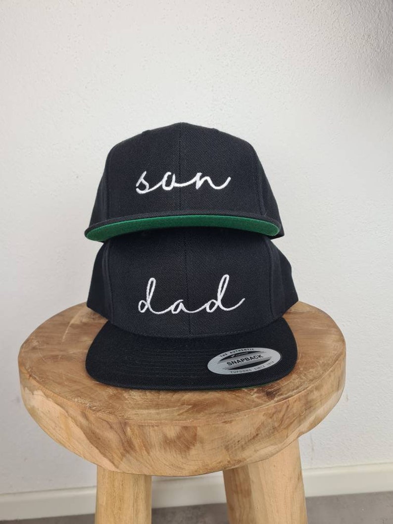 Cap with inscription personalized cap embroidery Father's Day gift dad son image 2