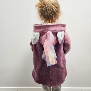 Veste de promenade licorne Licorne pas licorne Veste de blocage de couleur Veste bouillie en laine Veste enfant 74 140 image 2