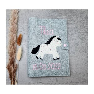 Untersuchungshefthülle | U-Heft-Hülle | Einhorn | Glitzer